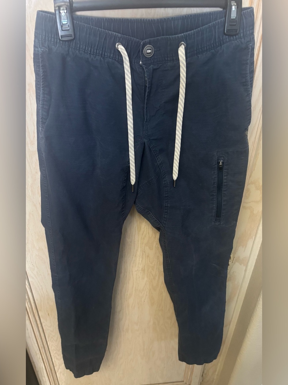 Vuori Ripstop Climber Pants Drawstring Stretch Small Mens Blue Outdoors READ